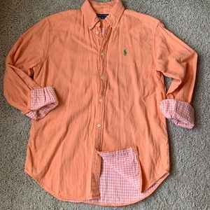 Ralph Lauren 100% Cotton Gingham-Lined Shirt